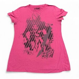 Fox Racing Pink Graphic T-Shirt Womens Large Dirt Is The New Black Moto Tee